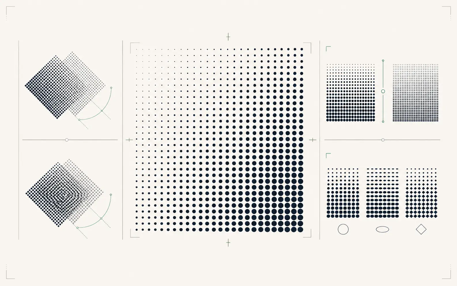 A halftone angle and frequency grid