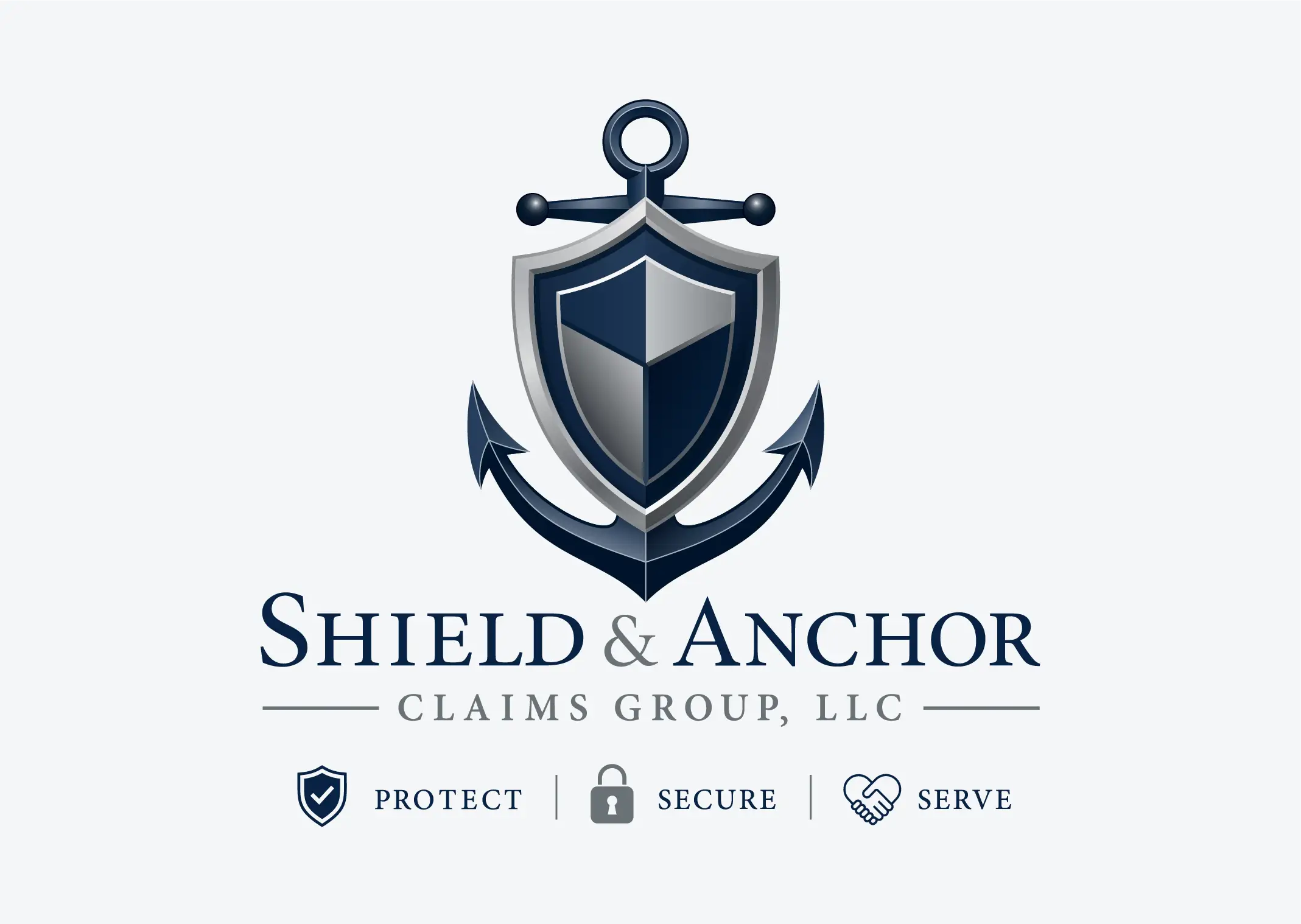 Emblema Shield & Anchor — entrega vetorial