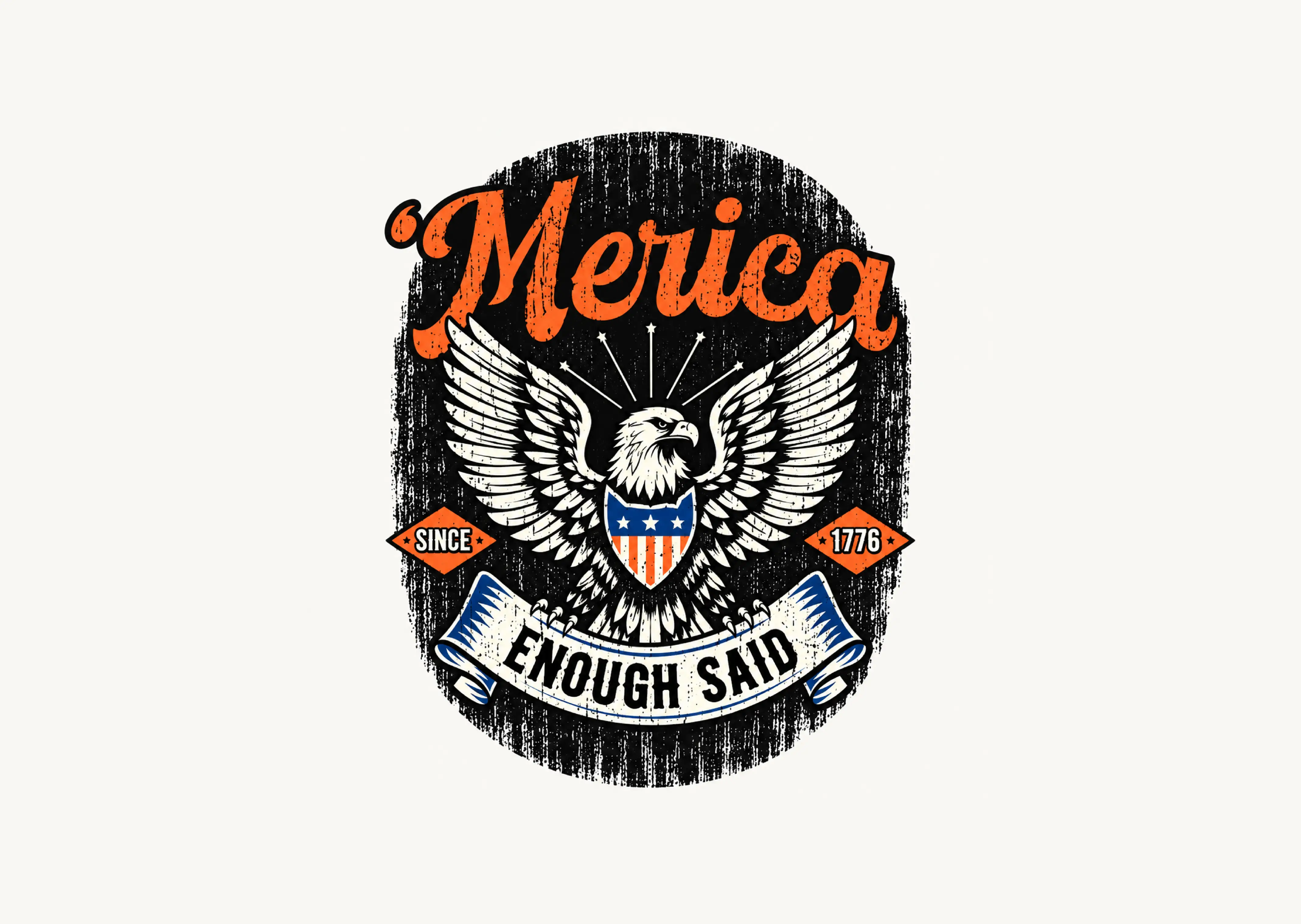 Merica eagle badge — vector deliverable Merica eagle badge — vector deliverable