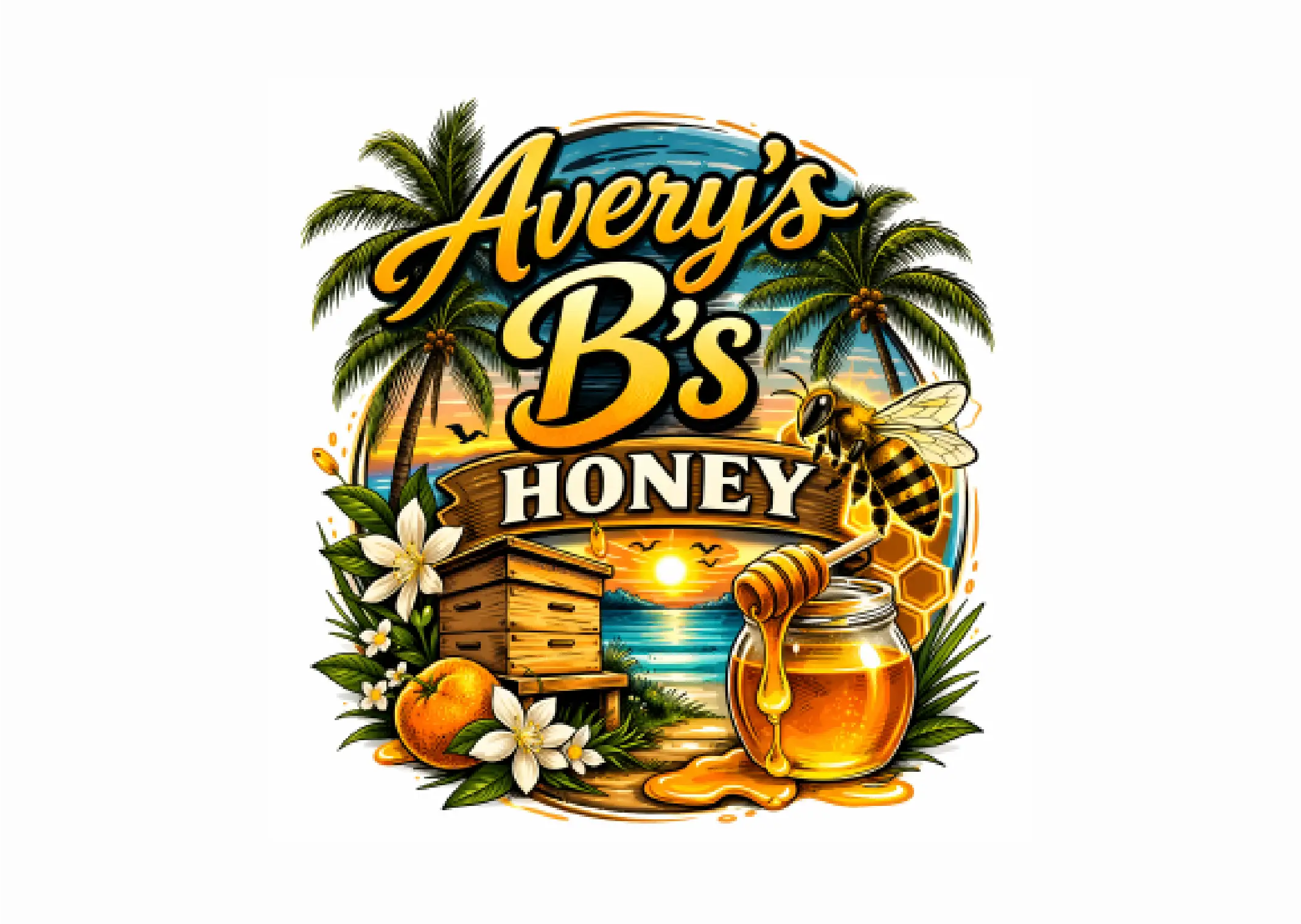 Marca de mel Avery's B's — trabalho original