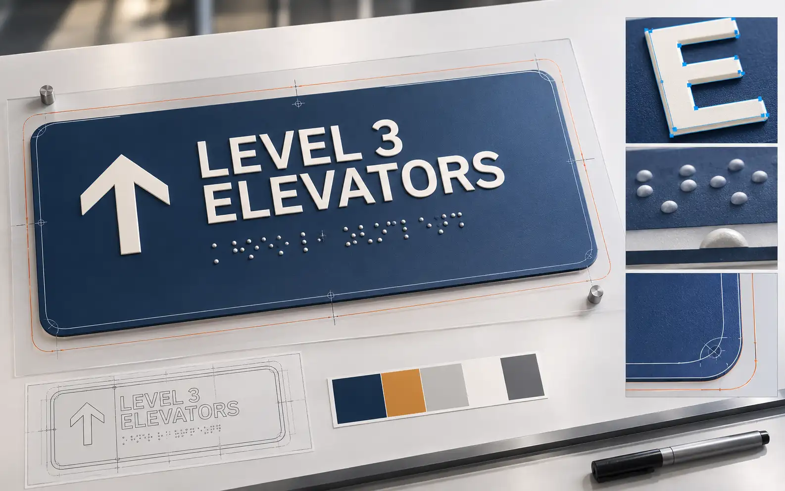 Tactile uppercase copy and Grade 2 braille shown on separate named vector layers Tactile uppercase copy and Grade 2 braille shown on separate named vector layers
