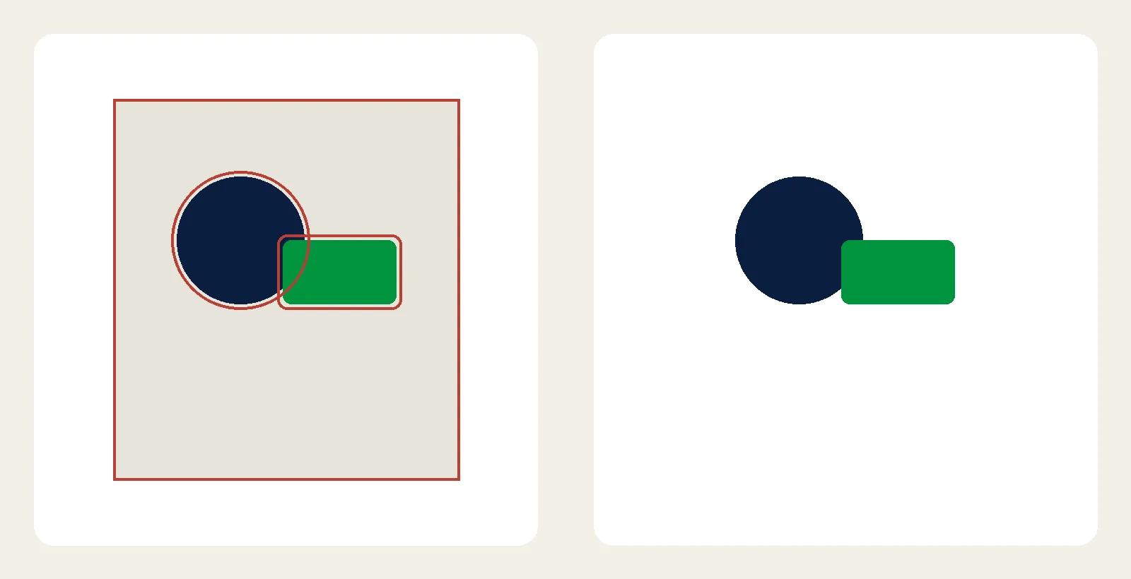 Ein Logo in einer JPEG-Fläche, die Nachzeichnung folgt Formen und Außenrechteck, daneben dasselbe Logo als geschlossene Pfade ohne Fläche Ein Logo in einer JPEG-Fläche, die Nachzeichnung folgt Formen und Außenrechteck, daneben dasselbe Logo als geschlossene Pfade ohne Fläche