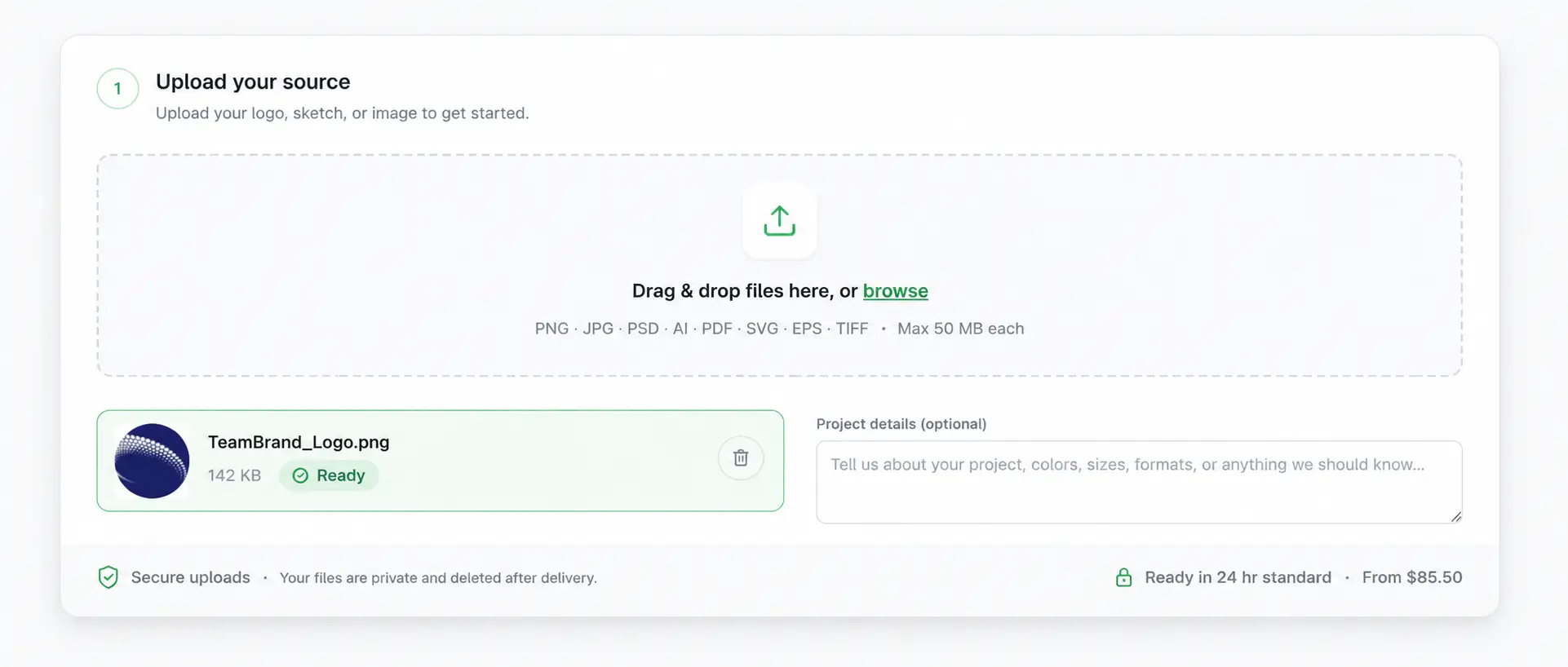 Upload your source step preview Upload your source step preview