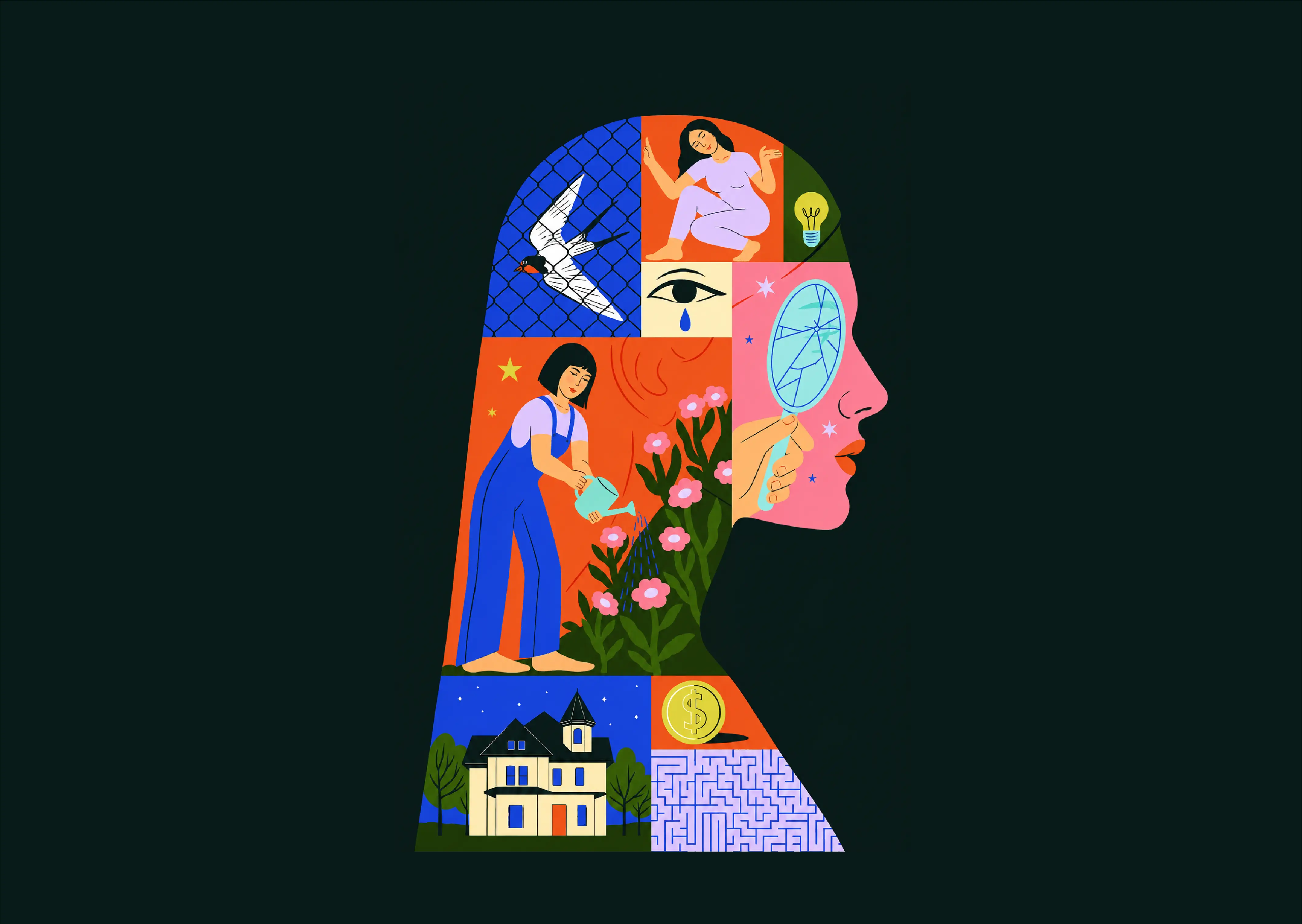Inner landscape silhouette — vector deliverable Inner landscape silhouette — vector deliverable