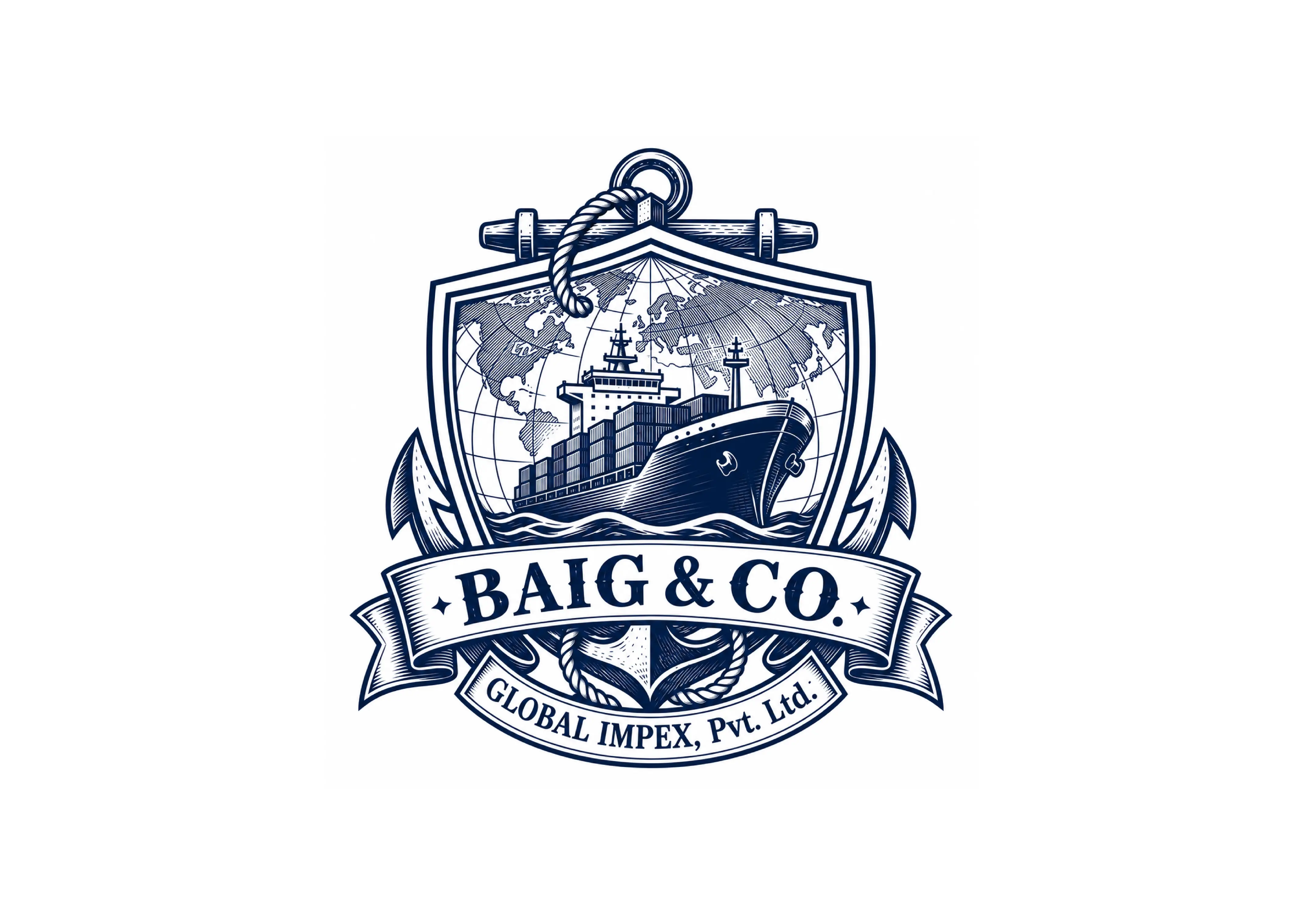 Baig & Co. maritime crest — source artwork Baig & Co. maritime crest — source artwork