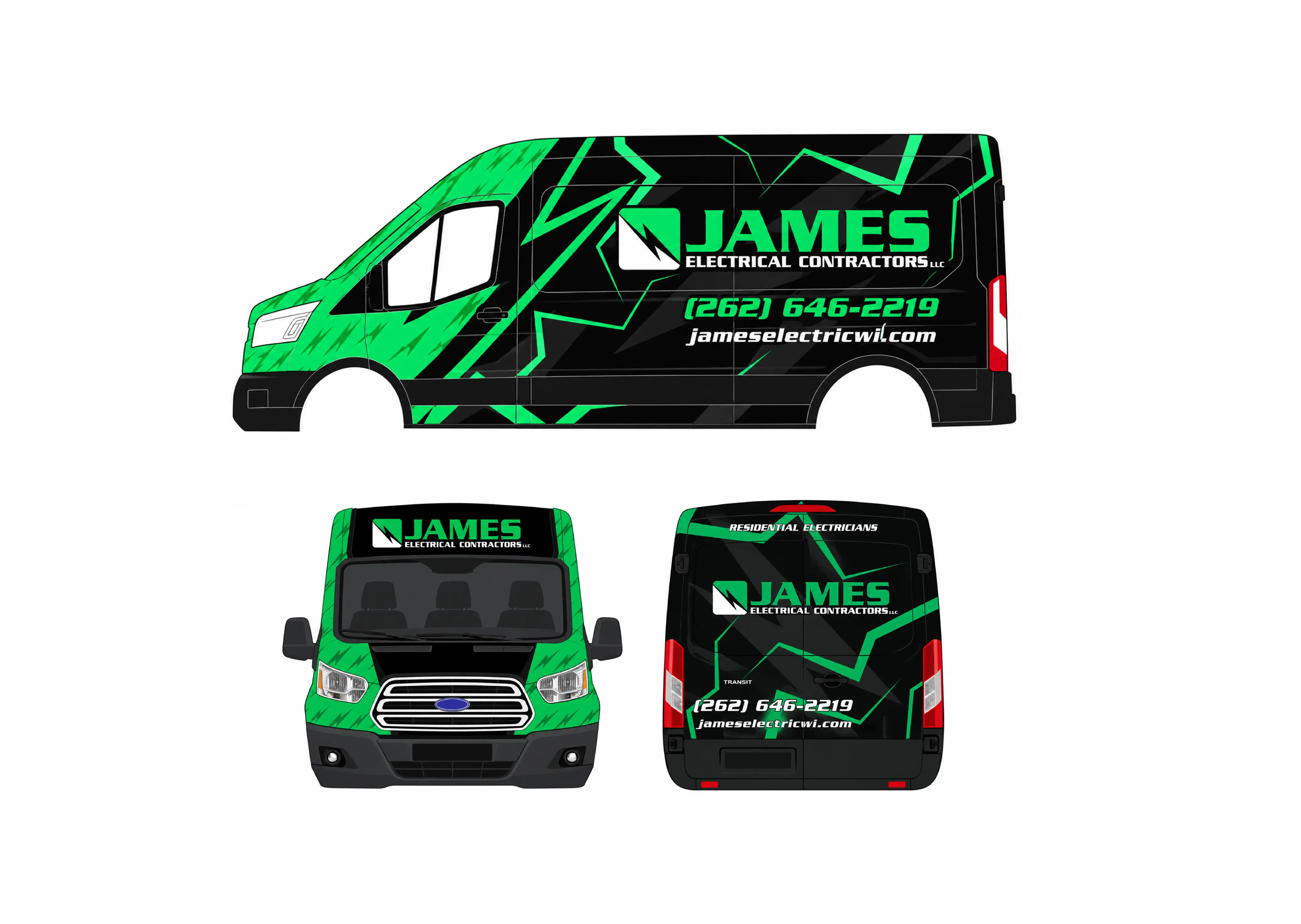 James Electrical van wrap — vector deliverable James Electrical van wrap — vector deliverable