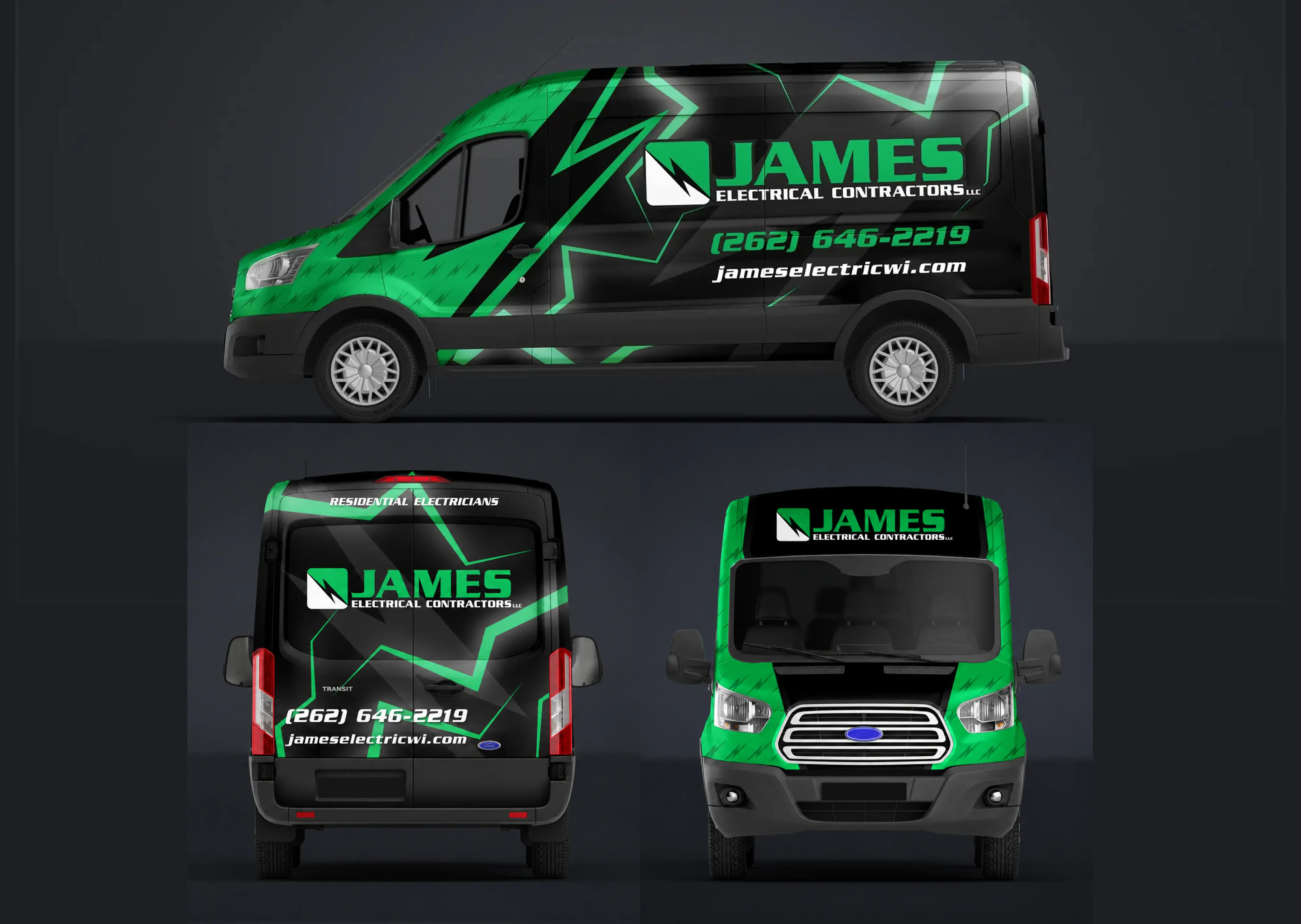 James Electrical van wrap — source artwork James Electrical van wrap — source artwork