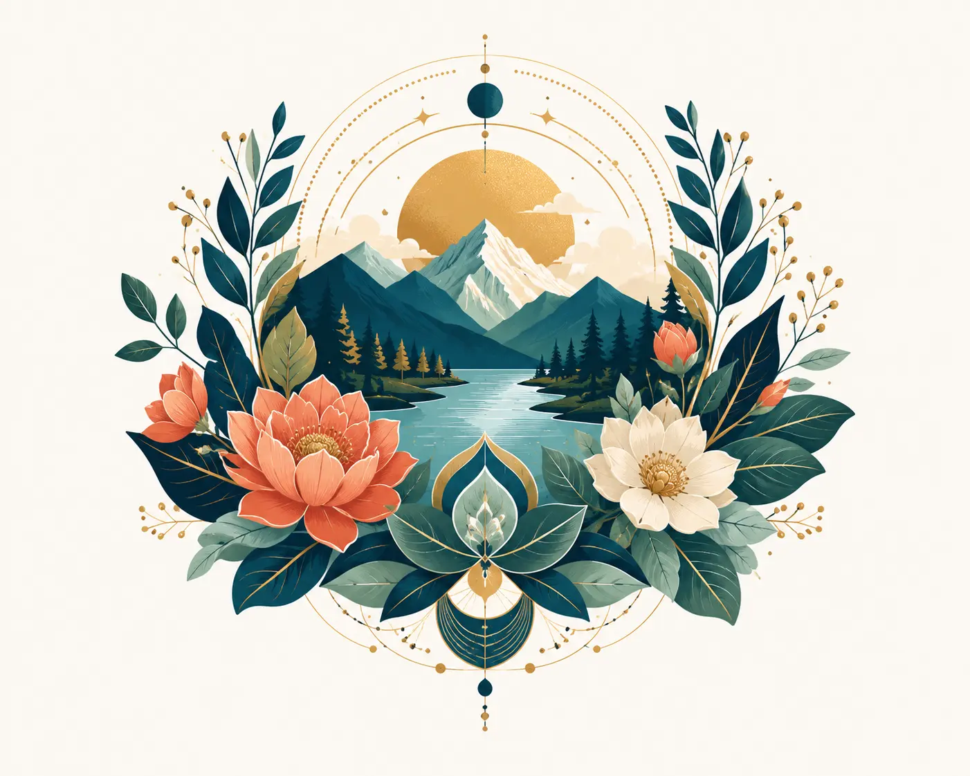 Mehrfarbige Illustration