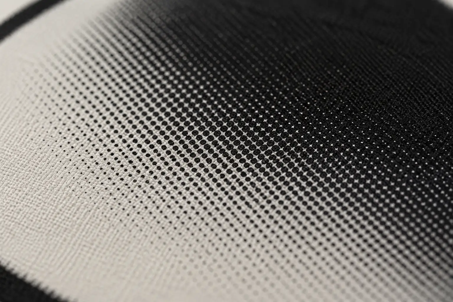 Halftone dots close-up on a screen-printed tee