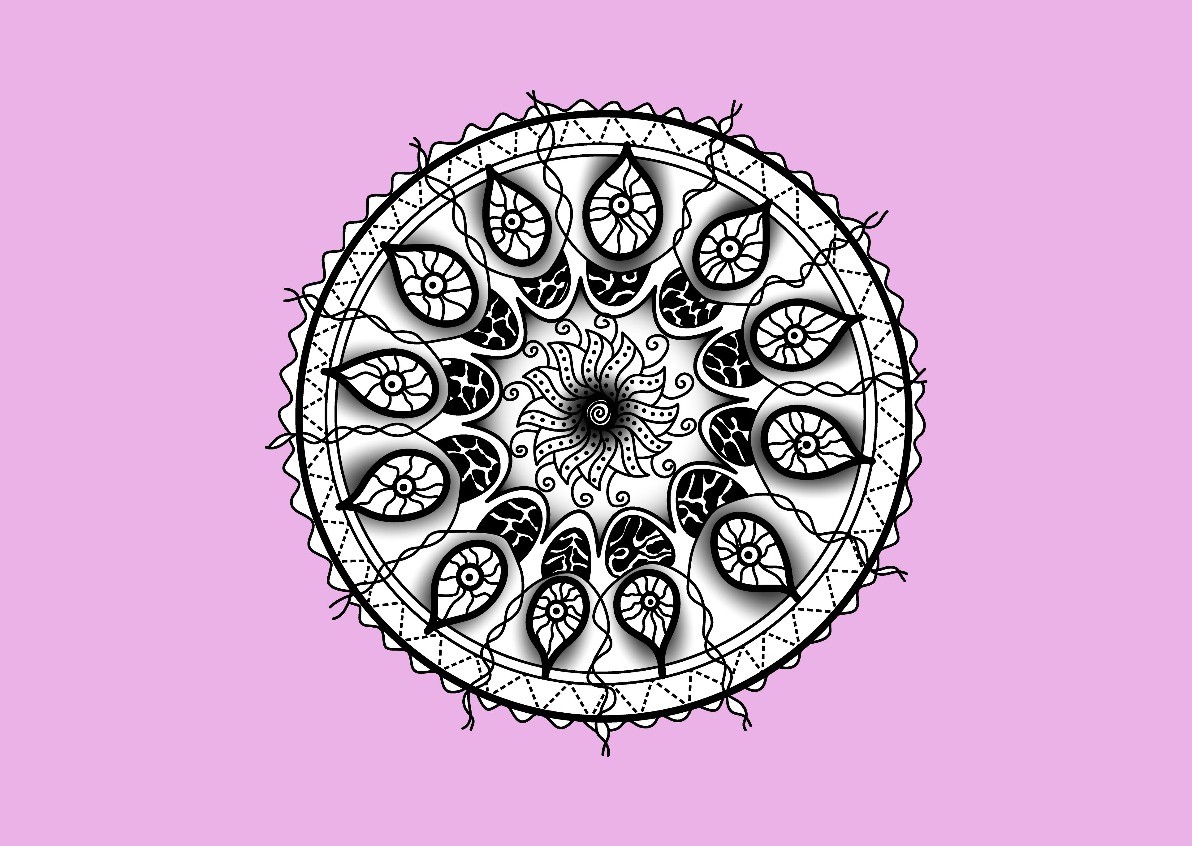 Ornamental mandala vector illustration