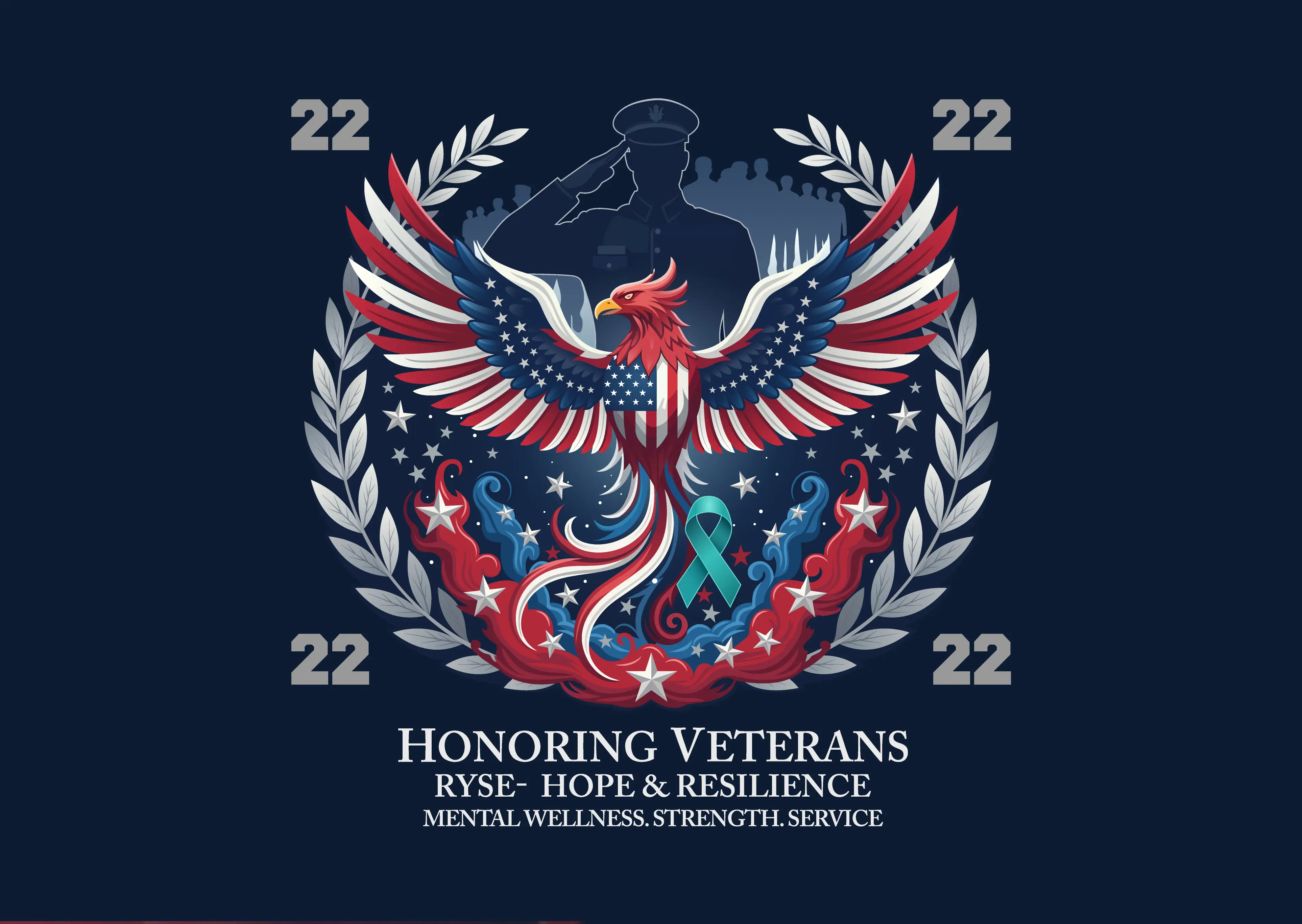 Honoring Veterans — clean vector deliverable