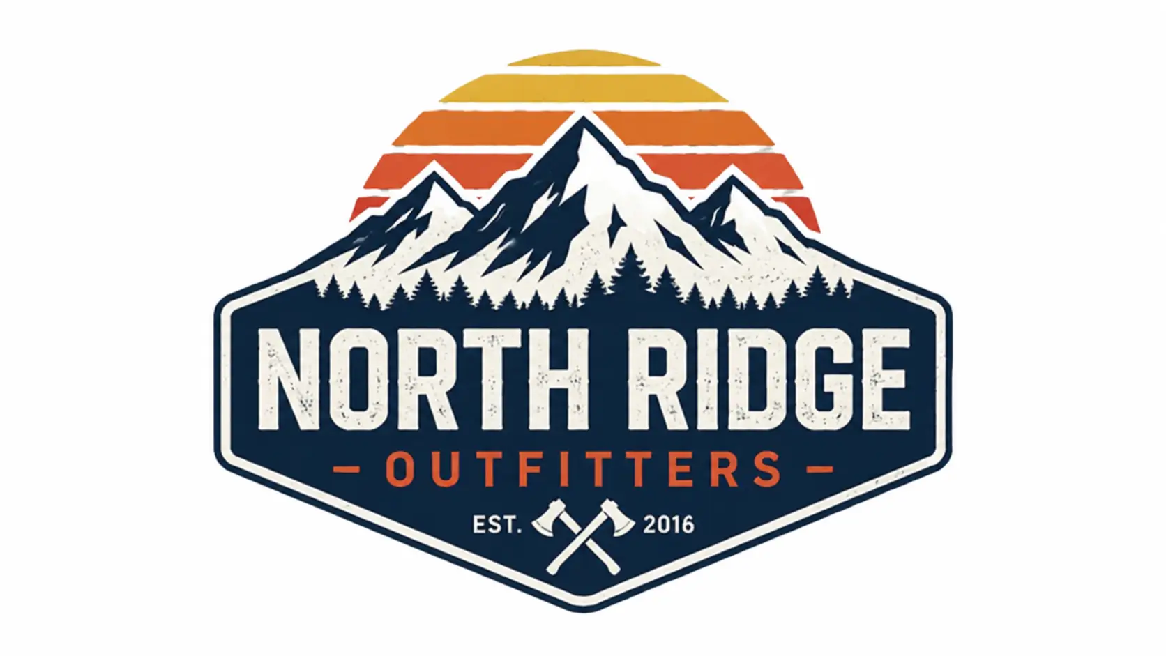 North Ridge Outfitters vintage badge logo uploaded as a flat PNG