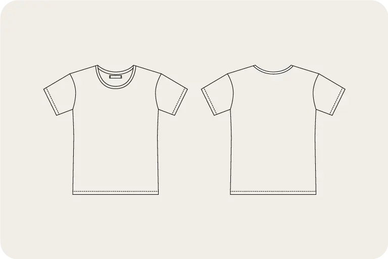 T shirt line drawing vector